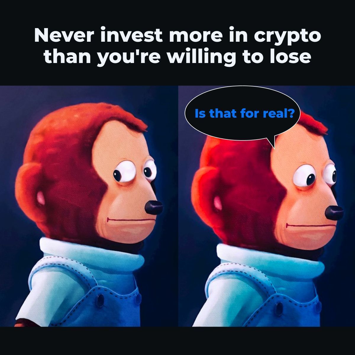 Never invest more than you can afford to lose