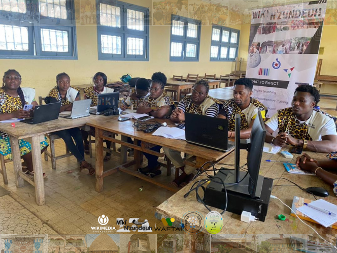 Waftai_cm's tweet photo. Our day of #Dataathon ends. Newbies embarked on the adventure of documenting cultural components on #Wikidata. By grasping the place of references, students modified existing museum items by adding reliable sources
Thanks to all of the fine arts schools and trainers
#WikiNzuñdeuh https://t.co/I41FHAGwge