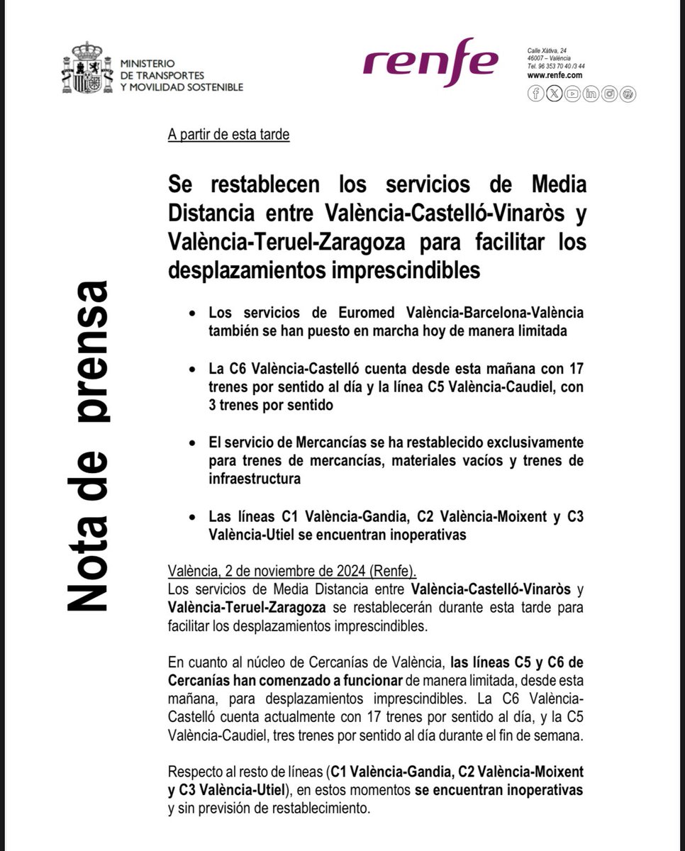 Ministerio Transportes y Movilidad Sostenible tweet media