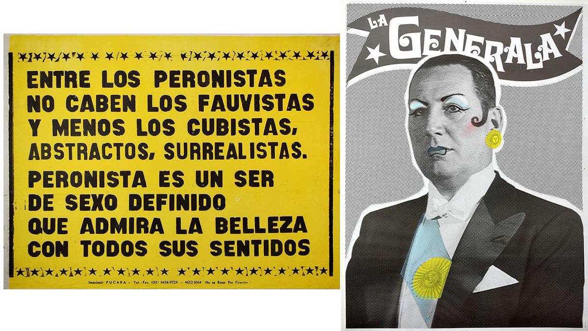 JaviVargas's tweet photo. "La Generala y la Descamisada (Perita y Evón)", Serigrafía y tipografía, 2012. Realizado en la ciudad de La Plata (Argentina) con el grupo Micropolíticas de la desobediencia sexual en el arte argentino contemporáneo. https://t.co/RYNllRl0fm