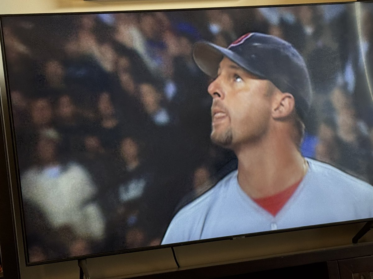 smars319's tweet photo. Finally got to watch the โ04 Red Sox documentary. Brought back all the feelings - but Tek, Trot, and even Joe Torre at the end talking about Wake had me full on in tears ๐ #dirtywater #forever49 #bandofidiots #cowboyup https://t.co/osXzbcL3pK