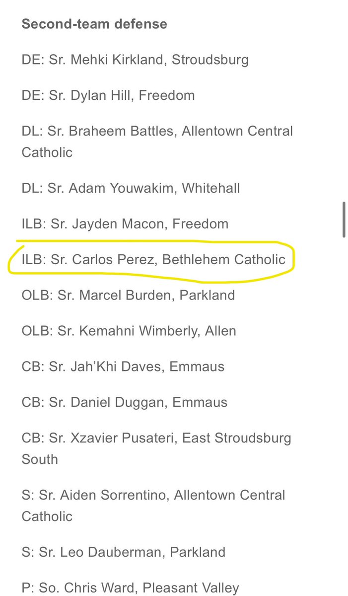 Blessed to be named First team all Northampton Division and second team all EPC <a href="/Coach_Ward23/">Ty Ward</a> <a href="/coach_hadac/">Coach Isaac</a> <a href="/PaFootballNews/">Pennsylvania Football News</a> @PRZPAvic <a href="/CoachFargo_KUFB/">Eric Fargo</a> <a href="/CoachNickBrady/">Nick Brady</a> <a href="/Coach_Derasmo/">Michael J. Derasmo</a> <a href="/EPAFootball/">EasternPAFootball</a>