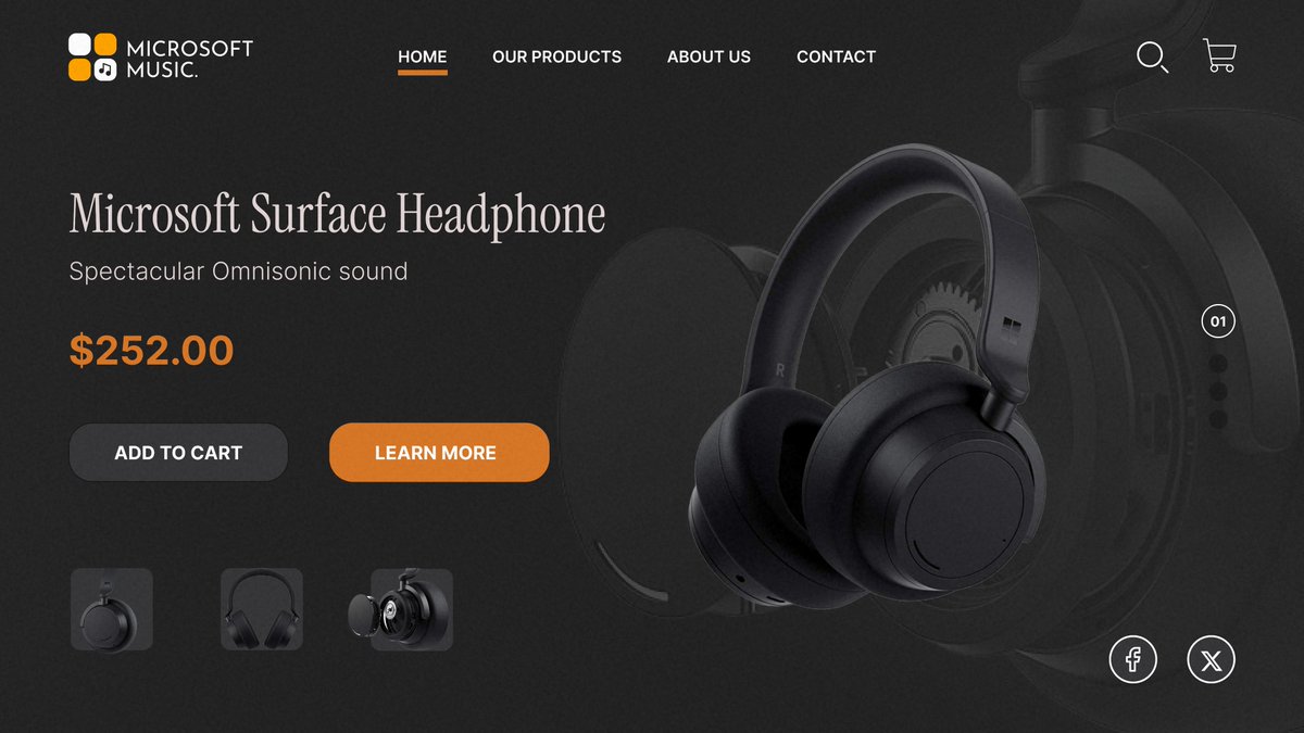 Rudrabaviskar25's tweet photo. Microsoft Surface Headphones - Dark UI E-commerce Concept

#UIDesign #UXDesign #EcommerceDesign #DarkModeUI #MinimalistDesign #ProductDesign #MicrosoftSurface #HeadphoneDesign #ModernUI #UXInspiration #UIDesignDaily #DesignConcept https://t.co/aMoNtCilO6