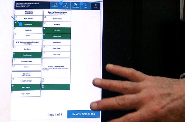 The director of the state Board of Election Commissioners demonstrated Friday how voters can easily check and make edits to their ballots before submitting them. arkansasonline.com/news/2024/nov/…