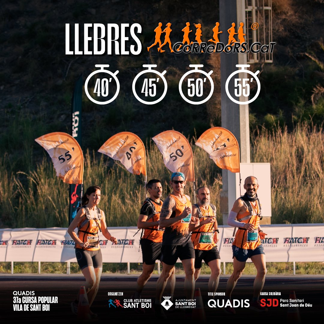Llebres 10K gràcies als nostres amics de <a href="/corredors/">CoRReDoRS.CaT</a>.cat 

No hi ha res com tenir una referència per clavar el temps que busques, i si són runners experimentats... molt millor!

✏ 𝗜𝗡𝗦𝗖𝗥𝗜𝗣𝗖𝗜𝗢𝗡𝗦 𝗔: 𝗰𝘂𝗿𝘀𝗮𝘀𝗮𝗻𝘁𝗯𝗼𝗶.𝗰𝗼𝗺