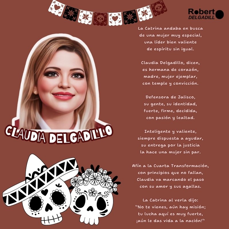 En este Día de Muertos, recordamos a los que se nos adelantaron y honramos a los que siguen con nosotros. 
<a href="/ClaudDelgadillo/">Claudia Delgadillo</a>, hermana querida, esta calaverita es para ti con mucho cariño, espero sea de tu agrado 😘😘