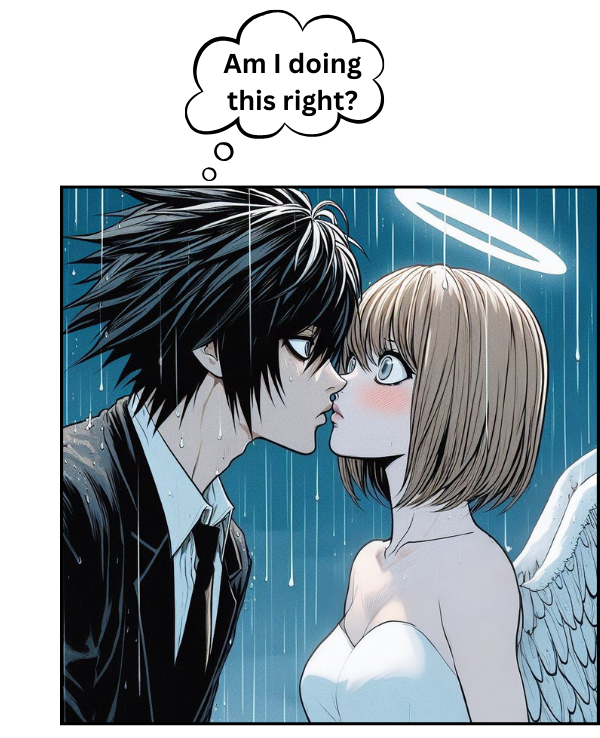 L Lawliet to share a kiss with Angel BB from chapter 4 of [The 10 Death Note Users] #DEATHNOTE