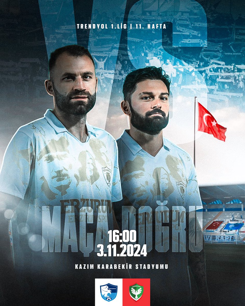 🔥 HAYDİ DADAŞ 
🏆 11. Hafta 
🆚 Amedspor 
🗓️ 03.11.2024
🕰 16.00
🏟️ Kazım Karabekir Stadyumu 
📲 #ERZvAMED
