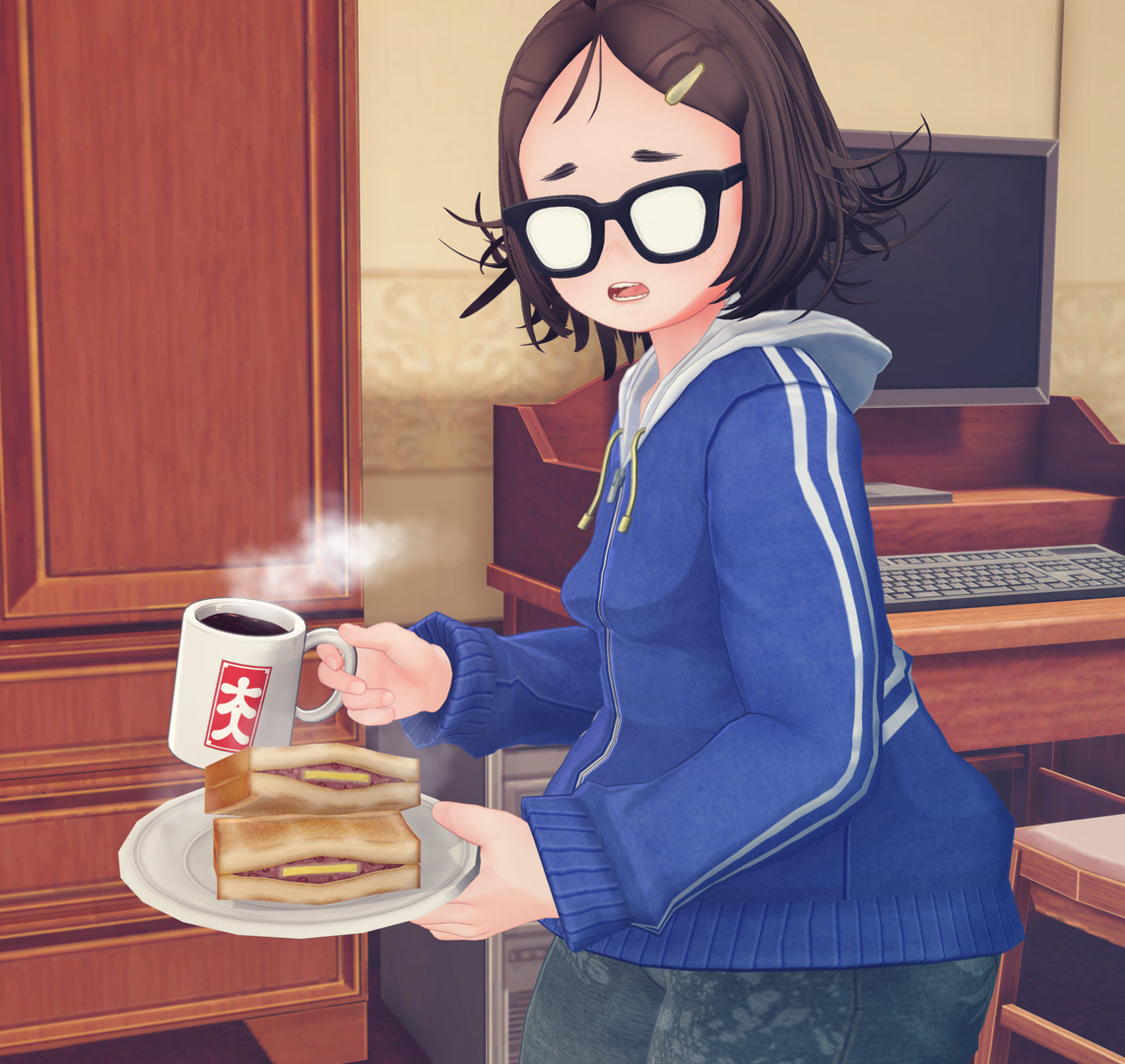 #COM3D2
アンコトーストとマグカップのMODを自ロダにあげました。
ux.getuploader.com/fuka/download/…

テクスチャ素材：近所のスーパーで88円（8枚切り）