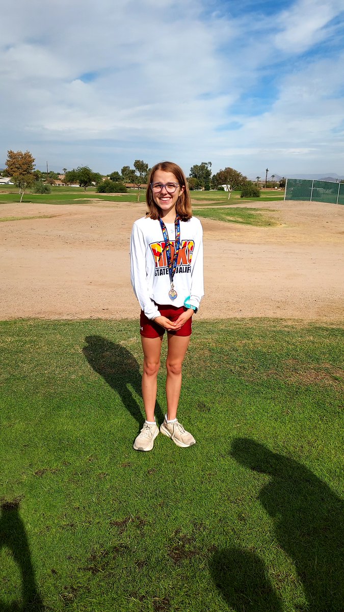 And this young lady set a school record for the State Course today at 18:26!