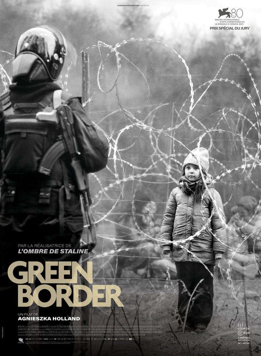 MitraEtemad's tweet photo. Green Border...de D'Agniezska Holland, L'un des plus beaux films distribués par @CondorFilm débarque sur @cineplus_ocs le 25 novembre.

 Les images terribles de cette œuvre me hante encore, une claque monumentale et bien plus encore... 

Merci @canalplus

#GreenBorder https://t.co/xrg5MW3eRm