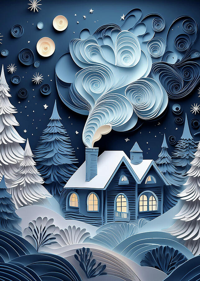 ArtDecoFineArt's tweet image. NEW ARTWORK TODAY: Blue House 1 - A cozy cabin sits amidst a snowy landscape under a starry night sky, with whimsical smoke curling from its chimney.
chuckstaley.com/featured/blue-… #Popart #blueart #snow