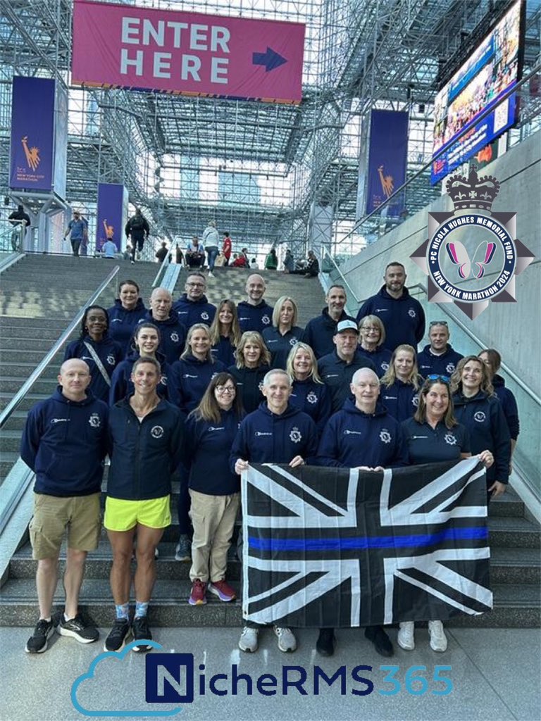 Usual Team New York Marathon club photo..
135 runners over the last 8 years have helped make a huge difference in the lives of those we support. 
<a href="/NicheRMS/">Niche Technology Inc.</a> #newyorkmarathon2024