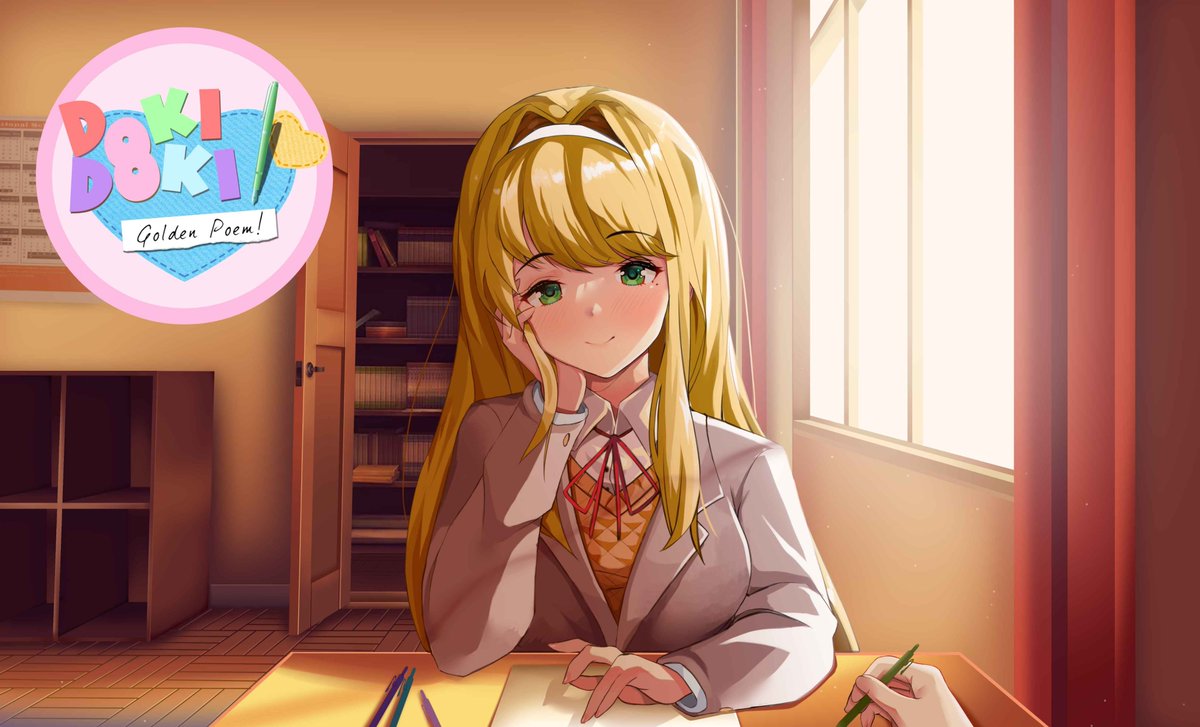 Announcing a special project named Golden Poem. Now officially in development, Golden Poem will tell the story of Kaori, a character who was never supposed to be in the Literature Club, but learns to find a place where she belongs. I would like to thank <a href="/BruunoSCP/">Bruuno</a> and