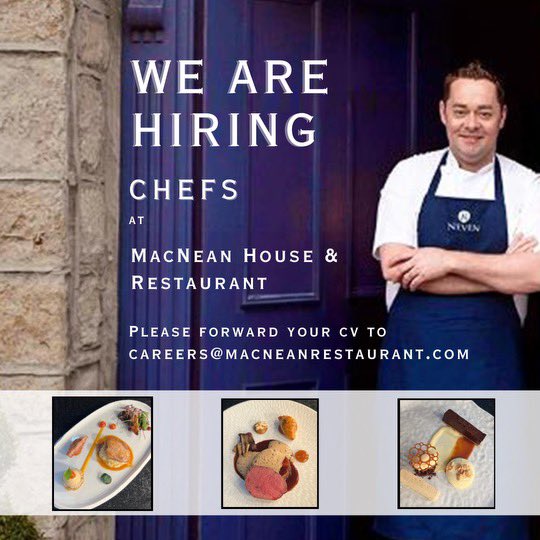 Neven Maguire (@nevenmaguire) on Twitter photo We are looking for chefs to join our team <a href="/macneanhouse/">MacNean House & Restaurant</a> #JobOpportunities #jobfairy please RT 🙏🙏🧑🍳🧑🍳 We are looking for chefs to join our team <a href="/macneanhouse/">MacNean House & Restaurant</a> #JobOpportunities #jobfairy please RT 🙏🙏🧑🍳🧑🍳