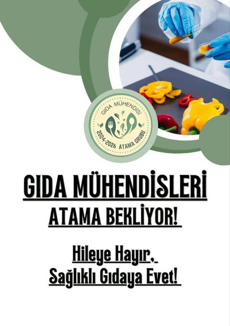 CAN TUNA TELCİ (@can_tuna34) on Twitter photo Gıda mühendisi istihdamı artmalı. Taklit ve tağşişin önüne gıda mühendisleri ile geçilebilir. <a href="/TCTarim/">T.C. Tarım ve Orman Bakanlığı</a> <a href="/tugbaparilti/">gidamuhendisianlatiyor</a> <a href="/EbruAkdag/">Ebru Akdag</a> <a href="/nurtensirma/">NURTEN SIRMA</a> <a href="/HandannDogan/">Handan Doğan</a> <a href="/dilaneren777/">Dilan</a> <a href="/tukonfed/">Tüketici Konfederasyonu</a> <a href="/aydinagaoglu/">Aydın Ağaoğlu (DM KAPALI)</a> <a href="/GaziKutlu/">Gazi Kutlu</a> <a href="/AttepeElif/">Elif Aşlamacı Attepe</a> <a href="/ozanozturk_tr/">OZAN ÖZTÜRK</a> <a href="/iugurtoprak/">İ.Uğur TOPRAK</a> #TarımOrmanAtamaİstiyor Gıda mühendisi istihdamı artmalı. Taklit ve tağşişin önüne gıda mühendisleri ile geçilebilir. <a href="/TCTarim/">T.C. Tarım ve Orman Bakanlığı</a> <a href="/tugbaparilti/">gidamuhendisianlatiyor</a> <a href="/EbruAkdag/">Ebru Akdag</a> <a href="/nurtensirma/">NURTEN SIRMA</a> <a href="/HandannDogan/">Handan Doğan</a> <a href="/dilaneren777/">Dilan</a> <a href="/tukonfed/">Tüketici Konfederasyonu</a> <a href="/aydinagaoglu/">Aydın Ağaoğlu (DM KAPALI)</a> <a href="/GaziKutlu/">Gazi Kutlu</a> <a href="/AttepeElif/">Elif Aşlamacı Attepe</a> <a href="/ozanozturk_tr/">OZAN ÖZTÜRK</a> <a href="/iugurtoprak/">İ.Uğur TOPRAK</a> #TarımOrmanAtamaİstiyor