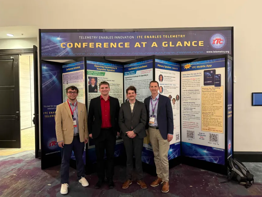 KUbe_Sat's tweet photo. Last week, at the International Telemetry Conference in Glendale, Arizona, we presented our report on KUbeSat-1 and our proposed KUbeSat-2. This is our second consecutive year presenting at the ITC, and we are grateful for the opportunity to share our work! #RockChalk #cubesat https://t.co/cGder0R3Qu