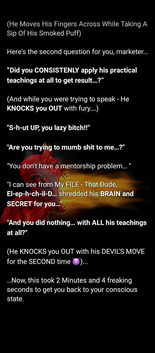 _truthcopy's tweet image. WHEN MARKETERS DIE 👺😈👺
.
.
.
.
.
.
. 
FIRST TRIAL JUST STARTED.

Hint: This is a series on my WhatsApp status.