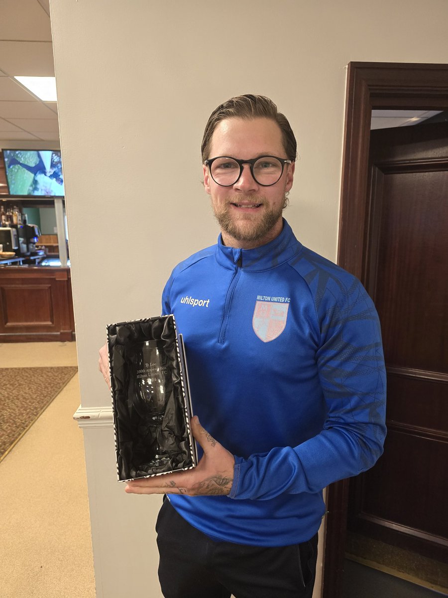 The last word goes to Ty Lee on making his 100th appearance for Milton United today.

Congratulations, Ty.

#UTM