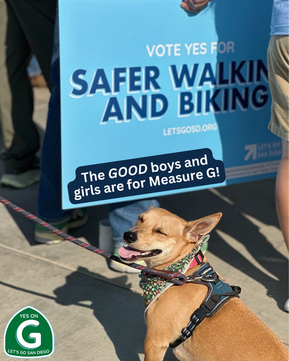 letsgosd2024's tweet photo. Woof. Have you voted Yes on Measure G yet? 

Head to the polls on November 5th to vote for a once-in-a-generation change that is citizen-created and protected from politics. https://t.co/TtjBnSFfBF