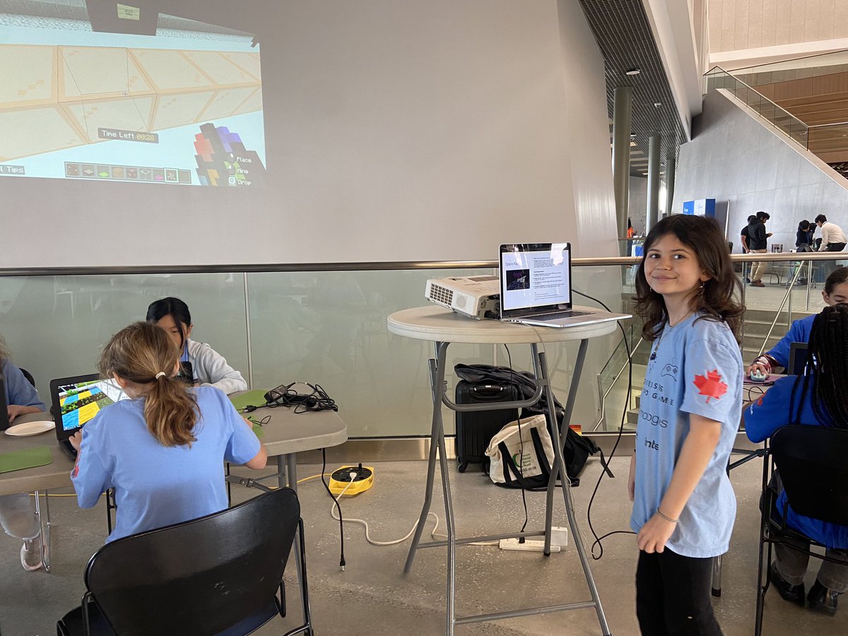 ZeliaMCT's tweet photo. #EdTechCan24 
Day 3: Teacher STEAM AI, E-Sports Symposium &amp; Makerspace Showcase! 

Proud to have 2 #GirlsWhoGame teams battling it out in #MinecraftEDU 
🎮 4 design challenges
🎮teamwork
🎮wellness &amp; bodybreak
@UTSC @@DellTech #STEAM #ESports @MindShareLearn
1/3 https://t.co/ue7grRprE9