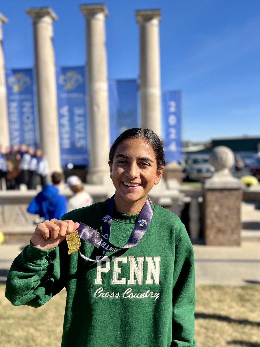 Congrats to Penn Freshman Shreya Nayee on a 13th-place finish at State !!!!