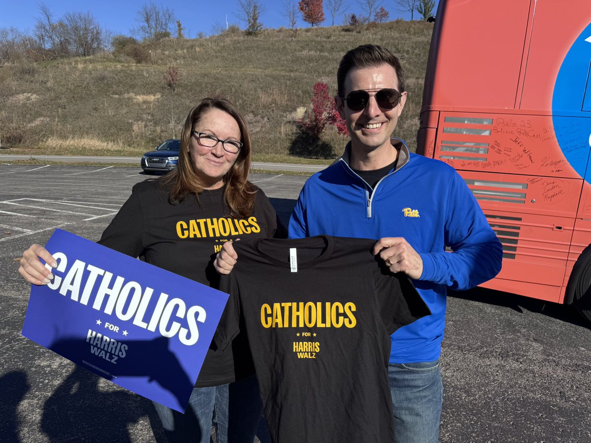 Catholic4Harris's tweet photo. We’re joining @ChrisForPA and Catholics across Pennsylvania in working to elect @KamalaHarris the next president of the United States. https://t.co/QRnAmGklLE