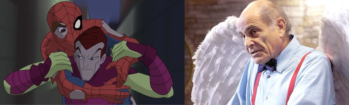 SuperPRGuy's tweet image. Best memory of Alan Rachins (Norman Osborn voice) was a #TheSpectacularSpiderMan group recording where Alan, @joshkeaton @ClevelandJr  &amp;amp; Clancy Brown had to stay quiet while DiMaggio ad-libbed hilariously. After, Alan barked "How are we supposed to act w/THAT?!?"🤣#RIPAlanRachins