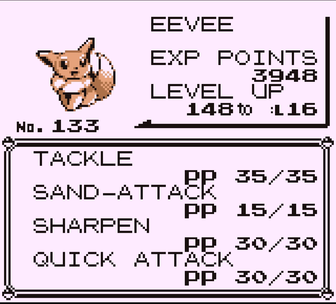 Hamadyne's tweet photo. For this trip, I'm bringing PureRGB for my in-flight entertainment! It's a neat QOL Romhack of Pokémon Blue that's been really fun so far. You can get different Pokémon early on with better moves, for starters! https://t.co/hDiiETbTI6