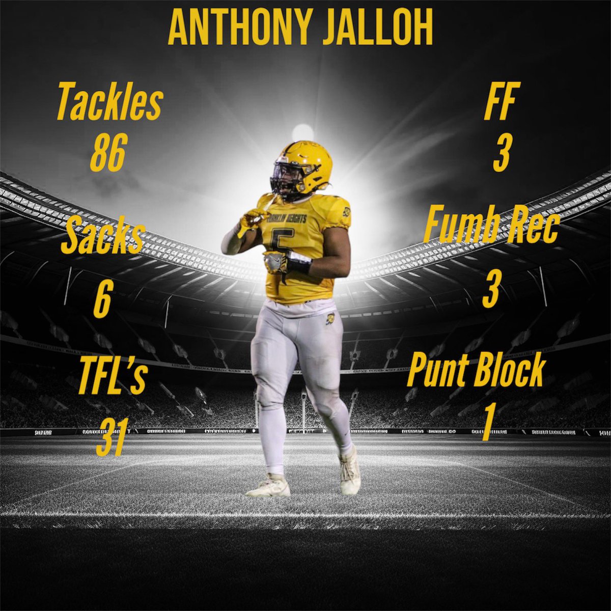 T Owens (@coachtojr) on Twitter photo 🚨DAWG ALERT🚨
<a href="/AnthonyJalloh52/">Anthony Jalloh</a>
Coaches the stats and film speak for themselves. What you waiting on, the kid is a game changer . One of the best DE/Rush in the 2026 class in the state of Ohio. Straight BALLER‼️
Holds a lot of interest, 0 offers. What you waiting on?💪🏾💪🏾 🚨DAWG ALERT🚨
<a href="/AnthonyJalloh52/">Anthony Jalloh</a>
Coaches the stats and film speak for themselves. What you waiting on, the kid is a game changer . One of the best DE/Rush in the 2026 class in the state of Ohio. Straight BALLER‼️
Holds a lot of interest, 0 offers. What you waiting on?💪🏾💪🏾
