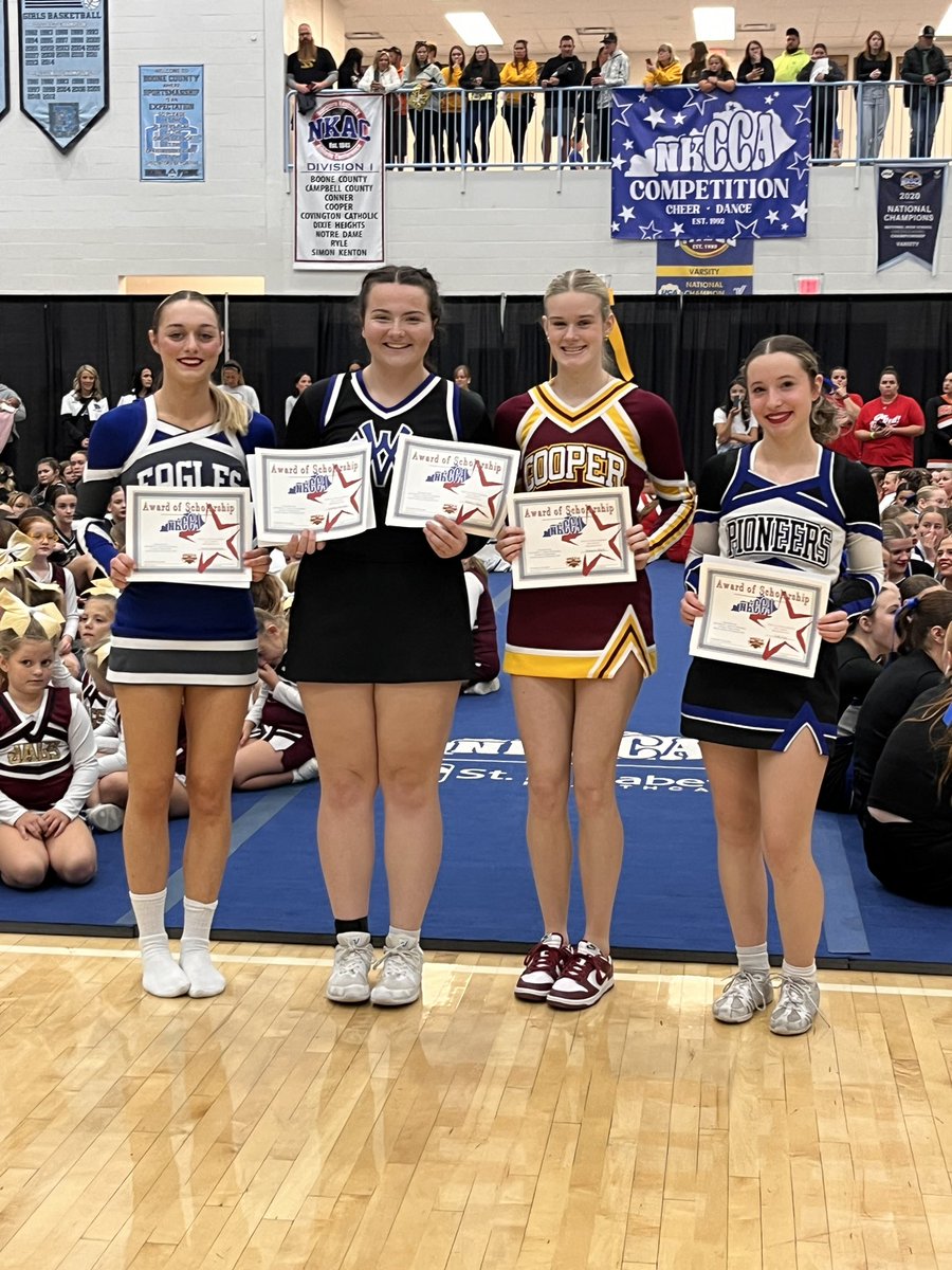💙WVHS Cheer Cats placed 2nd in 2:30 and 3rd in Game Day at today’s NKCCA Fall Competition! And our WVMS Cheer Cats made a strong comp debut with 2nd in Game Day, 1st in 2:30 and MS 2:30 GRAND CHAMPS! Congrats to Hailey &amp; Lyndsay, both recipients of an NKCCA Scholarship today!