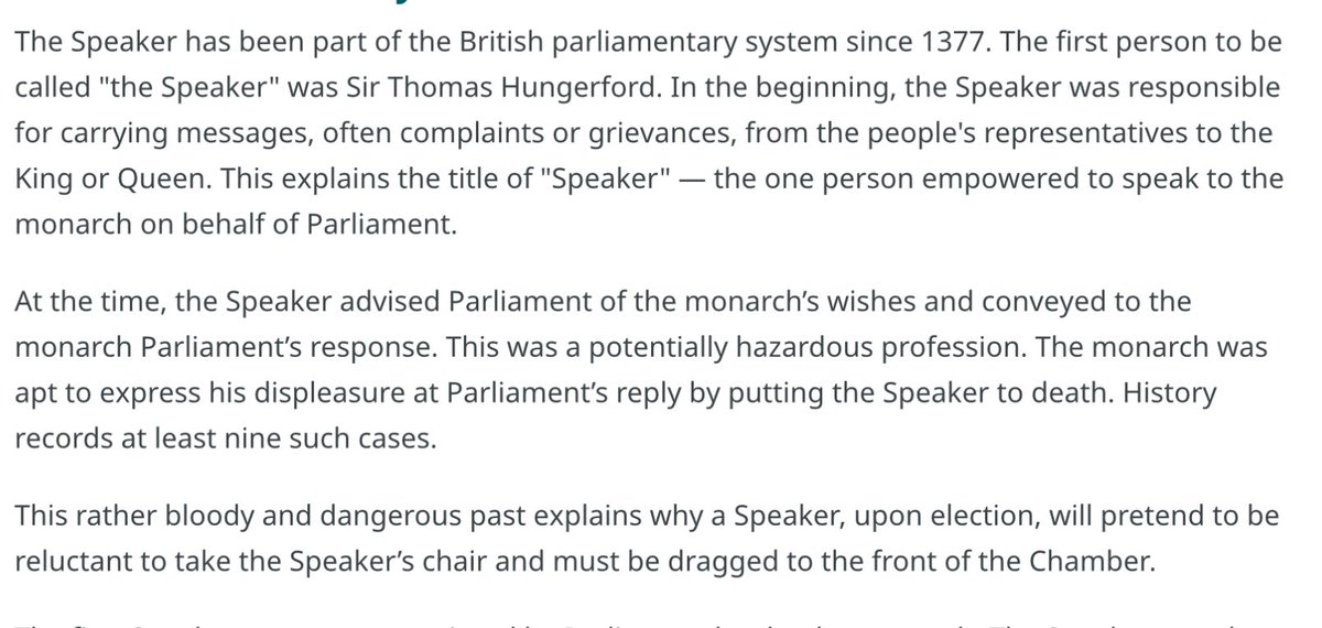 If NDP has trouble finding a Speaker, maybe it’s because MLAs are learning how fatal the job can be, from the BC Legislature website. (Long live Raj Chouhan)