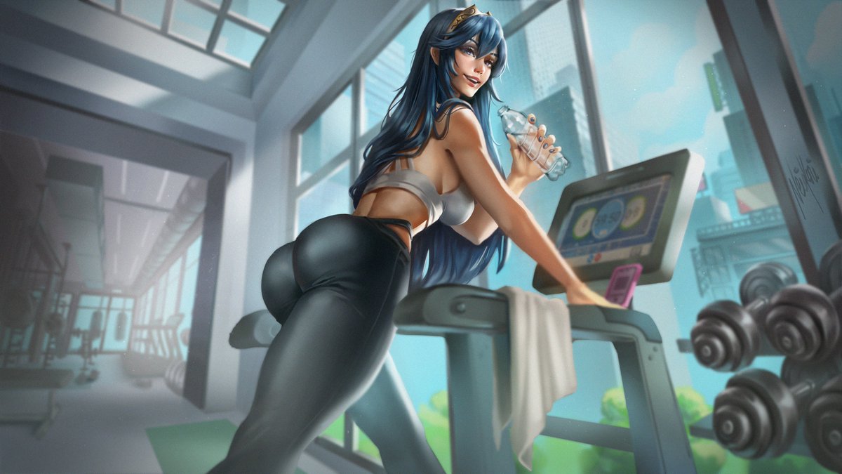 Lucina having a nice workout session in the gym. Commission from the wonderful <a href="/Neiakori/">Neia 🤍</a>, who's a total pro!