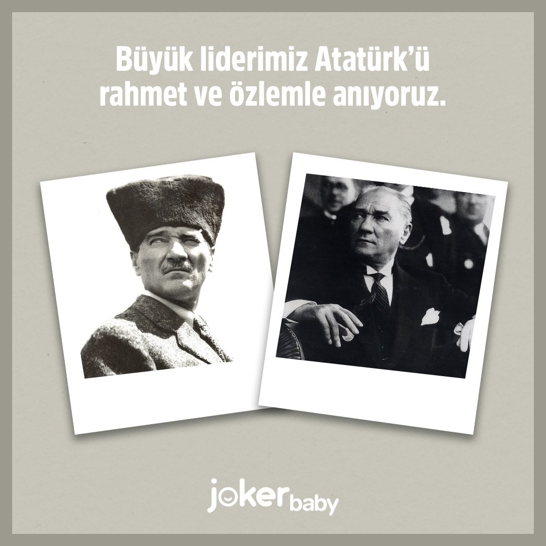 10 Kasım... Yalnızca bir anma değil, aynı zamanda Atatürk’ün fikirlerini yaşatma sözümüzü bir kez daha yenilediğimiz gün. Saygı, özlem ve minnetle. 🤍
 
#JokerBaby #10Kasım