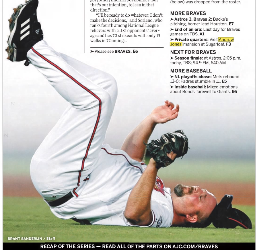 ngl, this is EXACTLY how I remember Bob Wickman's time with the Braves