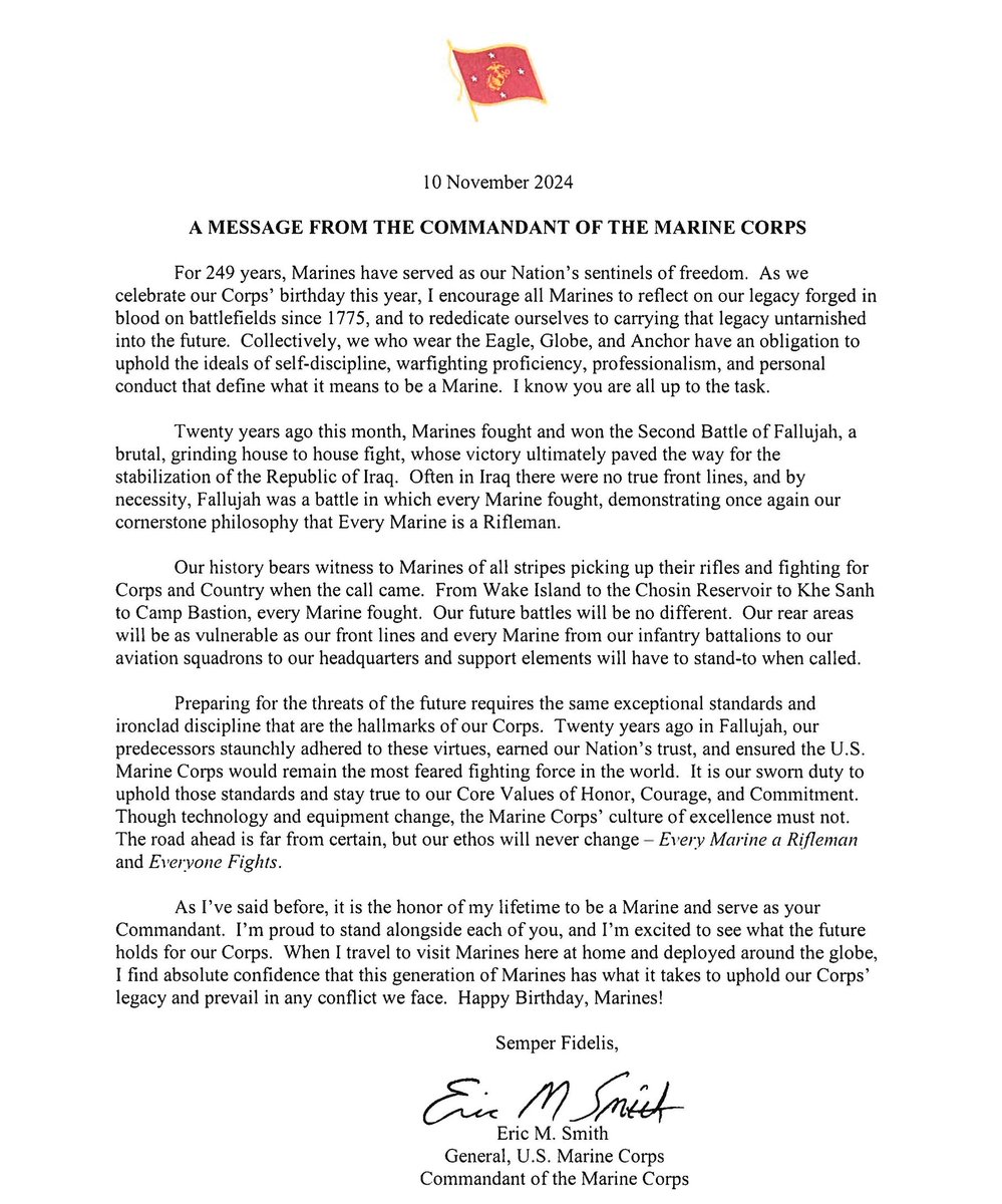 Happy 249th Birthday,  Marines! Semper Fi!