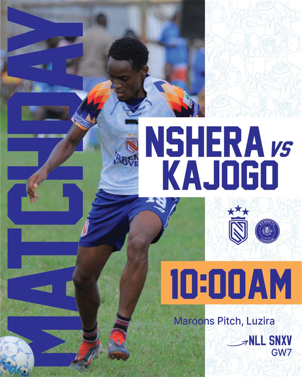 nshera_fc's tweet photo. ๐ตMATCHDAYโช๏ธ
All roads lead to Maroons Pitch in Luzira as we entertain the @Kajogofc brothers in the earliest kickoff this morning.
Letโs do this, together ๐ช๐ฝ๐ช๐ฝ๐ช๐ฝ
#RIPGROOT
#Road2Fortportal
#WeBleedNshera https://t.co/zpWbATXee7