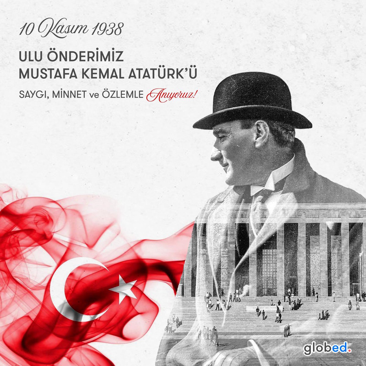 Cumhuriyetimizin kurucusu Gazi Mustafa Kemal Atatürk’ü, ebediyete intikal edişinin yıl dönümünde saygı, minnet ve özlemle anıyoruz.