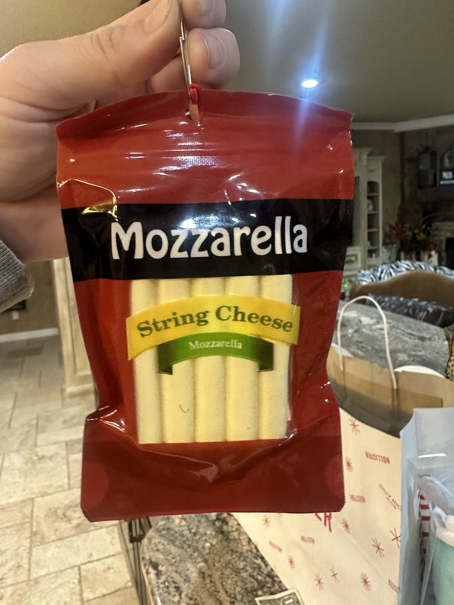 TannerWayne's tweet image. Mozzarella string cheese ornament merry cheesemas 2024