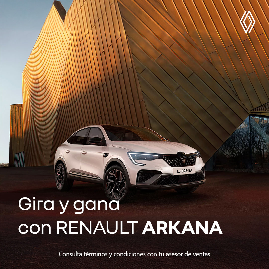 RenaultZiga's tweet photo. Adquiere tu Renault Arkana y nosotros ¡Duplicamos tu apartado! 🙌
Además participas para girar la ruleta por beneficios adicionales. Acércate con tu asesor de ventas para más información. 🌚💥
°
°
°
#RenaultIxtapaluca #RenaultArkana #Ixtapaluca #SUV #Automotriz https://t.co/DSzXEGxKTd