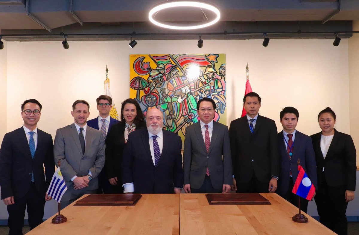 The Lao PDR and Uruguay have officially establishedtheir diplomatic relations with the Joint Communique signed by the two PRs, Amb <a href="/anouparb/">Amb. Anouparb</a> VONGNORKEO and Amb CarlosAmorín. Currently, the Lao PDR has diplomatic relations with 150 nations.