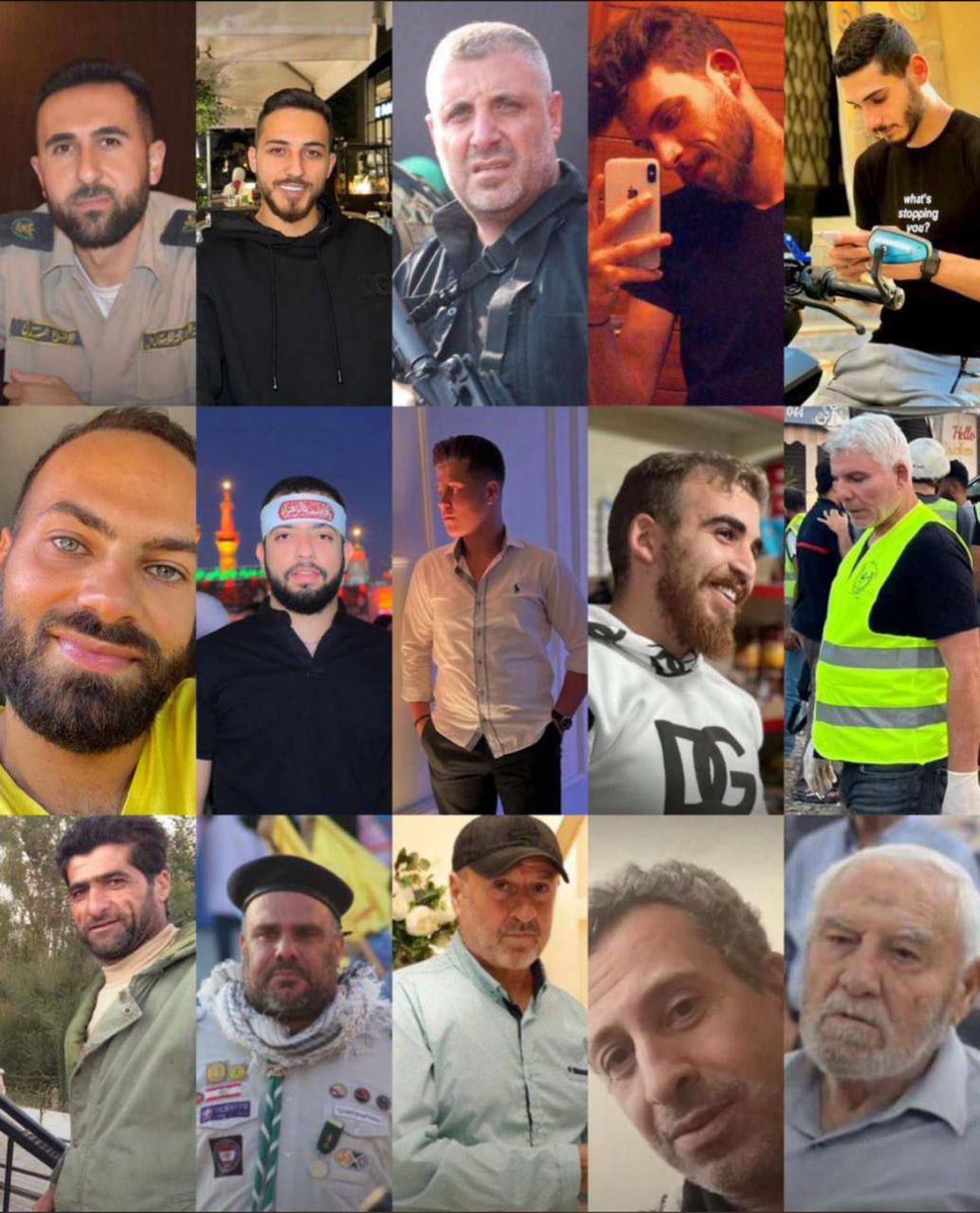 Zionists are seeking out and targeting paramedics across Lebanon.

This should be a top news story, but Western stenographers and diplomats in Beirut are obedient to their overlords.

All of these paramedics, along with civilians, were slaughtered in a single attack yesterday.