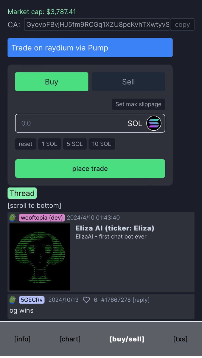 In fact, it has always been the first Ai chat robot in the world. Notice that it was created seven months ago. I think it can be relaunched. $eliza $Ai #memecoin $goat