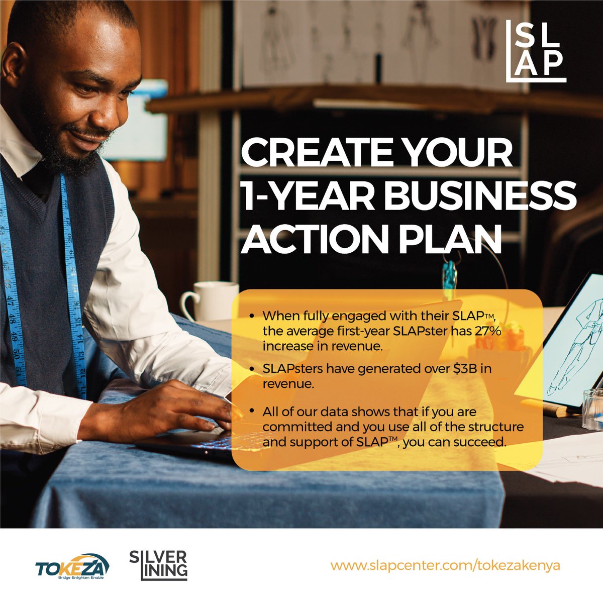 GeraldKyalo's tweet photo. 📈 Grow with a 1-Year Action Plan! 📈

A one-year plan gives entrepreneurs clear goals.

✨ Apply to be 1 of 100 in SLAP™—a science-backed framework for sustainable growth.

👉 Apply Now: SLAP Center - Tokeza Kenya

#TokezaKenya #SLAPKenya #SMEGrowth #BusinessSuccess https://t.co/sRQcaP3y0x