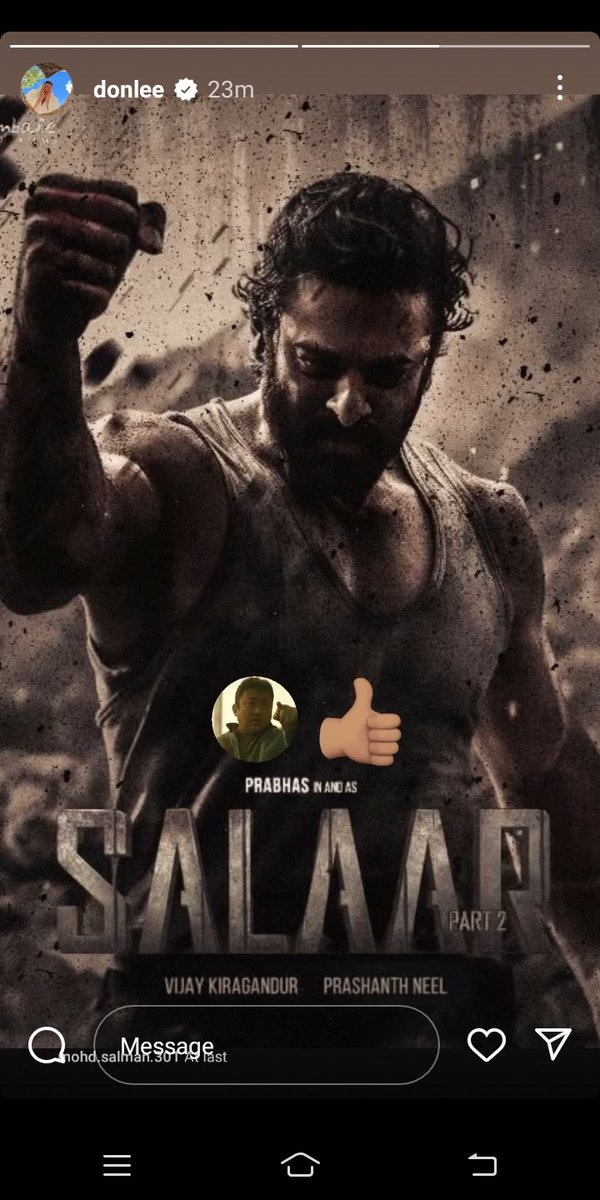 vasumajji8's tweet photo. Edhi gani Nijam aitey pathi hero fan ki kuda fullmeals Abba @imvangasandeep #PrabhasEra
#Prabhas‌ #Donlee #Blast #BoxOfficeSulthan #panindiaprabhash
So #donlee Confirmed in #Prabhas's  #Spirit 💥💥🔥🦖 https://t.co/Y2Jg75pWij