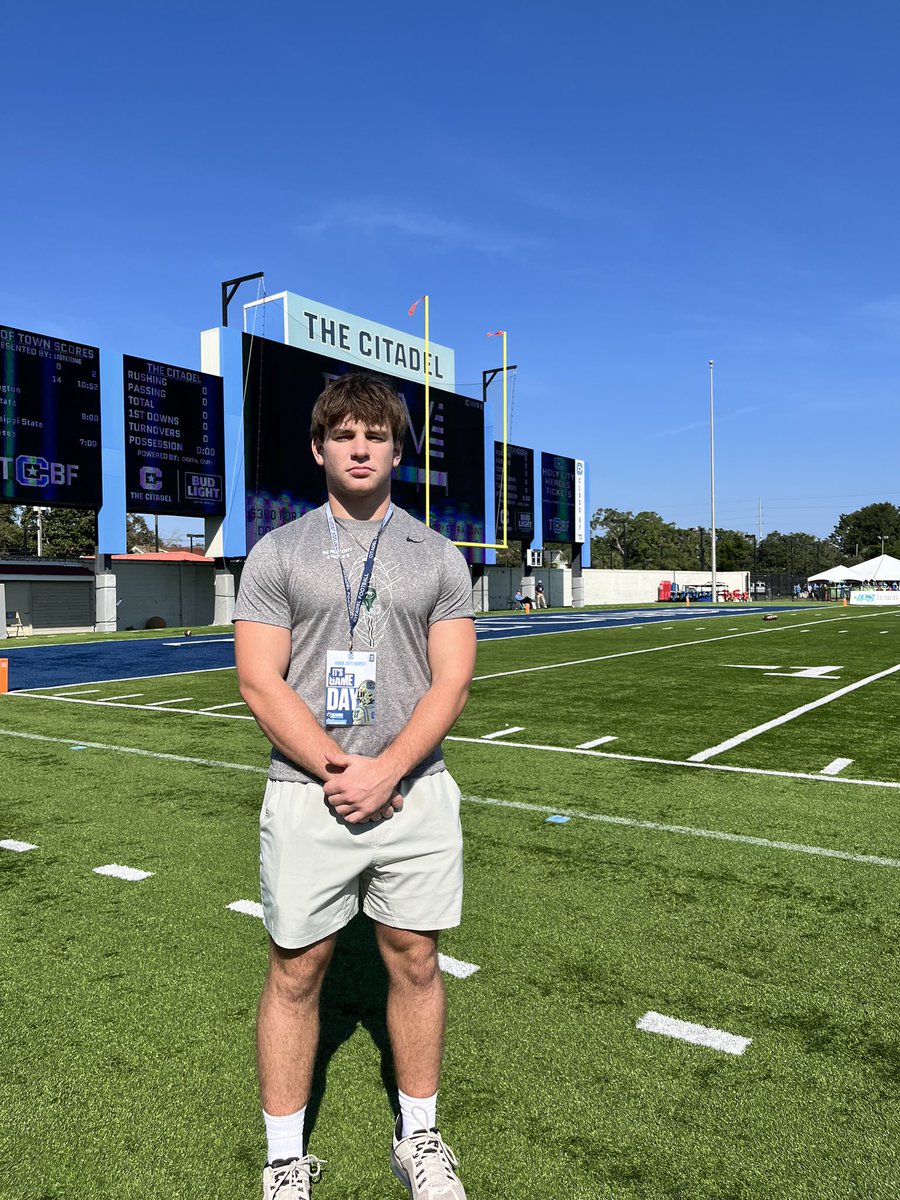 Scandlen2026's tweet photo. Had a great day @CitadelFootball loved the atmosphere 
Go Bulldogs

@KoachDrayton 
@brycelybrand 
@BeaufortFB https://t.co/IzERlPg901