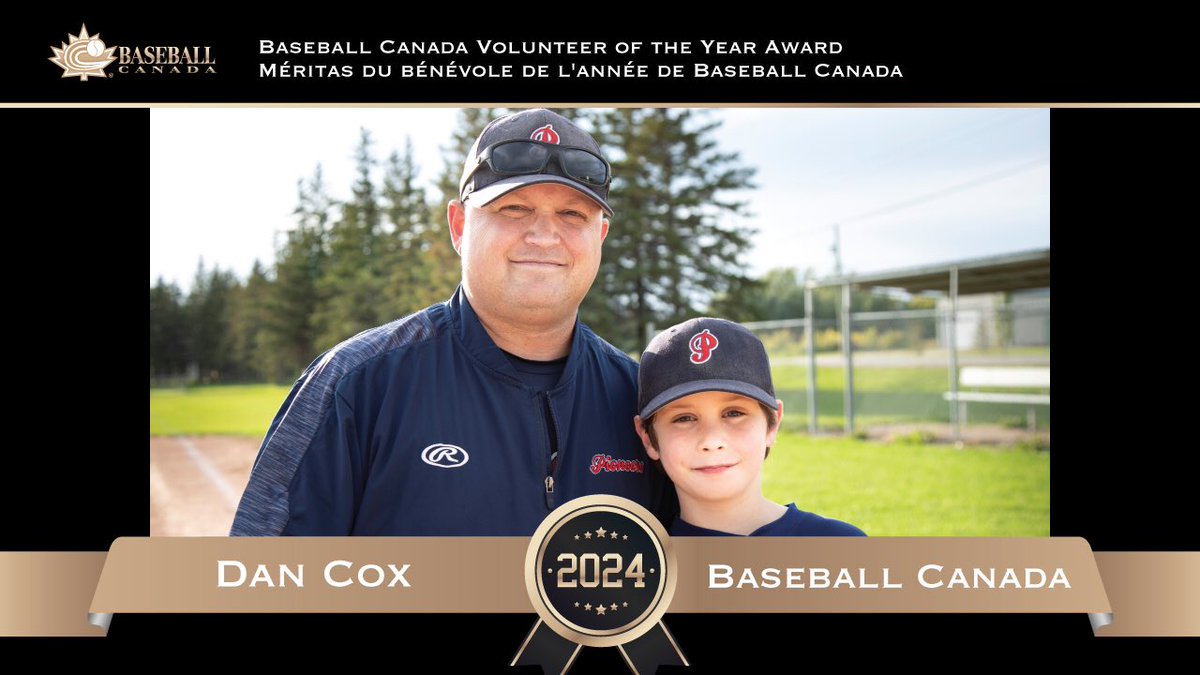 baseballcanada's tweet photo. @baseballquebec Congratulations to Dan Cox (Winnipeg, Manitoba) on receiving the Volunteer of the Year Award! https://t.co/3XxCHws0P7