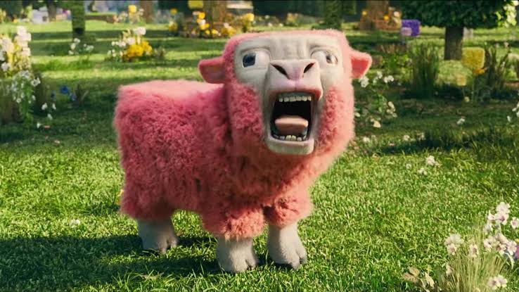 UlyssesLMoon's tweet image. Okay, I have to admit that this is horrible, it is disturbing and it has no shape. Or is it a real sheep or a Minecraft sheep? Those teeth are horrible, they remind me of Sonic.
The positive thing is the other things, the Llama is not horrible, I find it funny. #MinecraftMovie