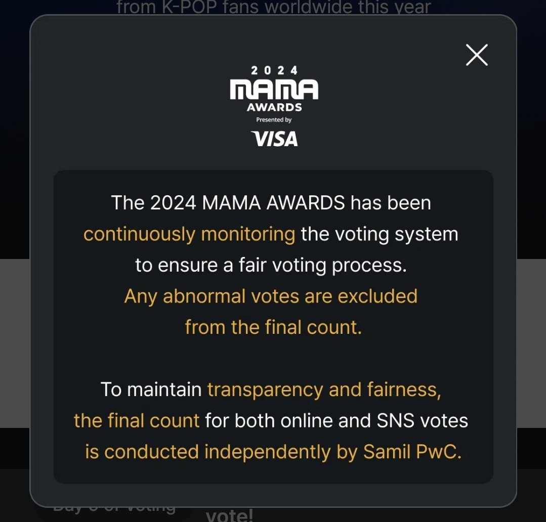 01Btsxarmy1's tweet photo. [🗳] 2024 MAMA

5 DAYS 13 HOURS LEFT TO VOTE!
Use all devices that you have/borrow from family + friends!

🏆Fans' Choice Male 2nd Vote: Push j-hope as scheduled

🏆Visa Fans' Choice of the Year: Push Jimin

✅️ Mnet Plus App (90%)
https://t.co/rPWj8zRsDw
✅️ SNS # (10%) https://t.co/3Dx5X7U9UC
