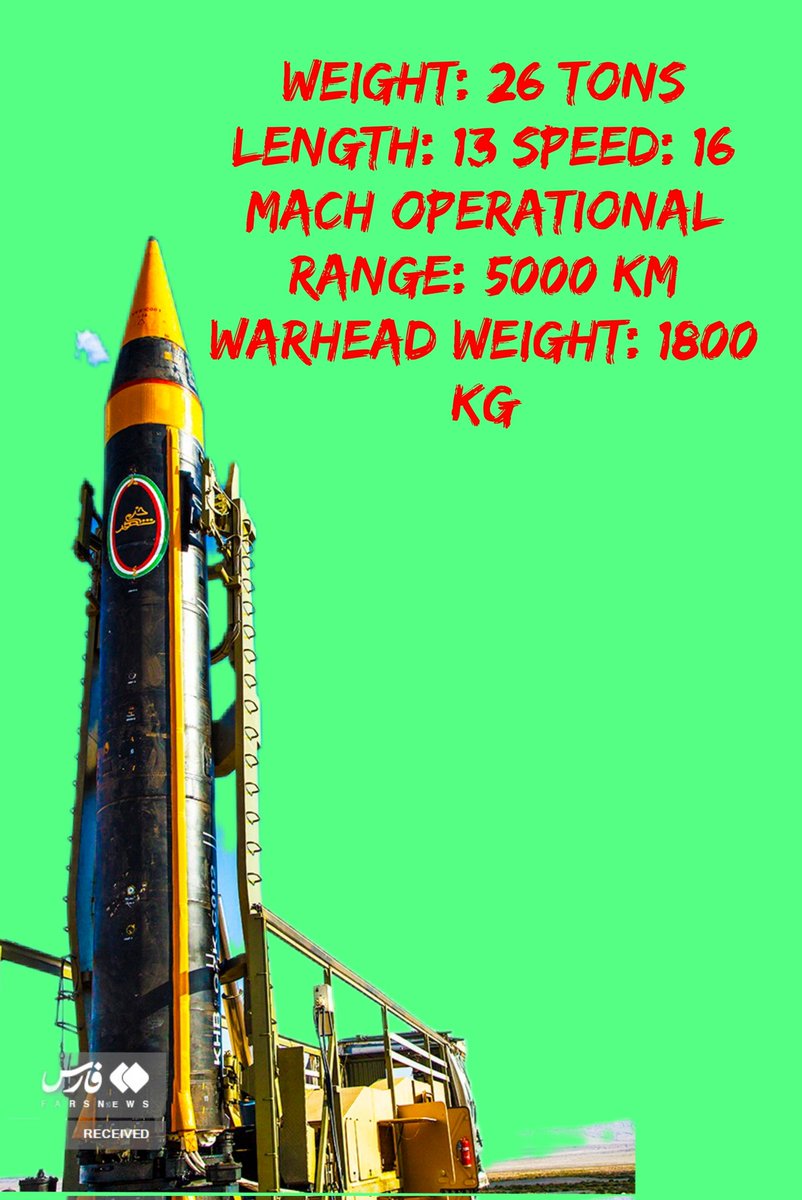 aliakbar313333's tweet photo. One of #Iran's scariest missiles with a warhead weighing nearly 2 tons. Iran will attack #Israel with dozens of Khorramshahr missiles. Israel's defense is helpless to intercept #Hezbollah's 100 kg rockets, is it capable of intercepting this missile?
#attack_Israel
#attackiran https://t.co/7ctKJO0dY6